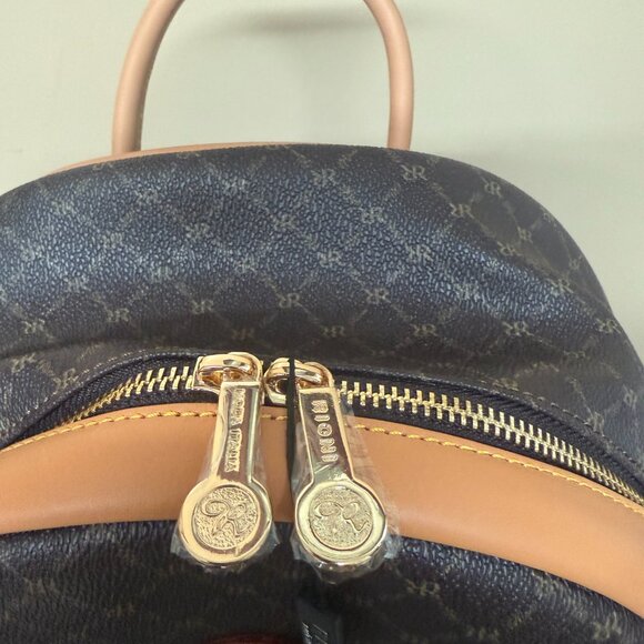 Rioni Signature (Brown) Leather Round Dome Backpack ST- 20286 main image 4
